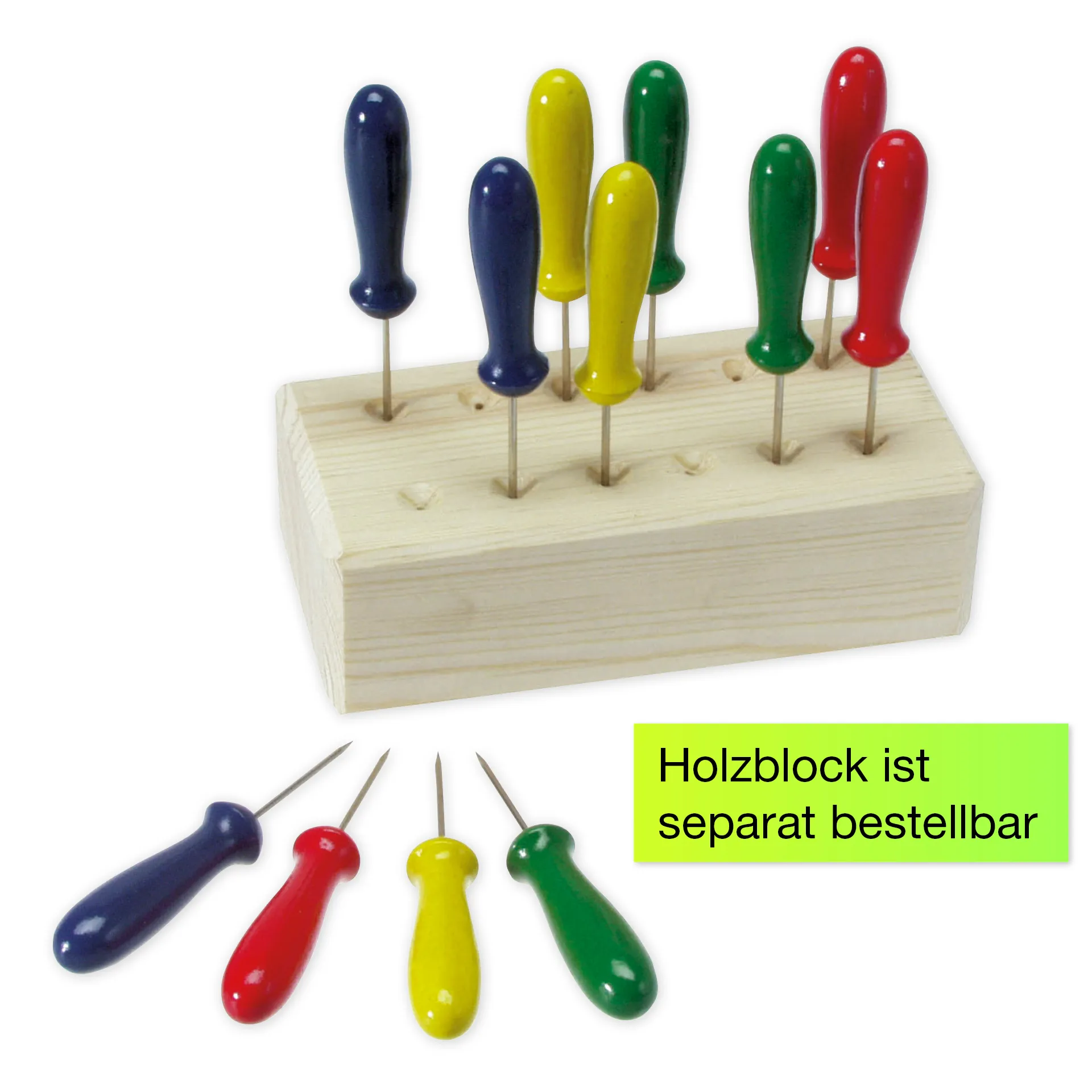 Set d'aiguilles à piquer 4 couleurs, 10,0 cm, 12 pièces