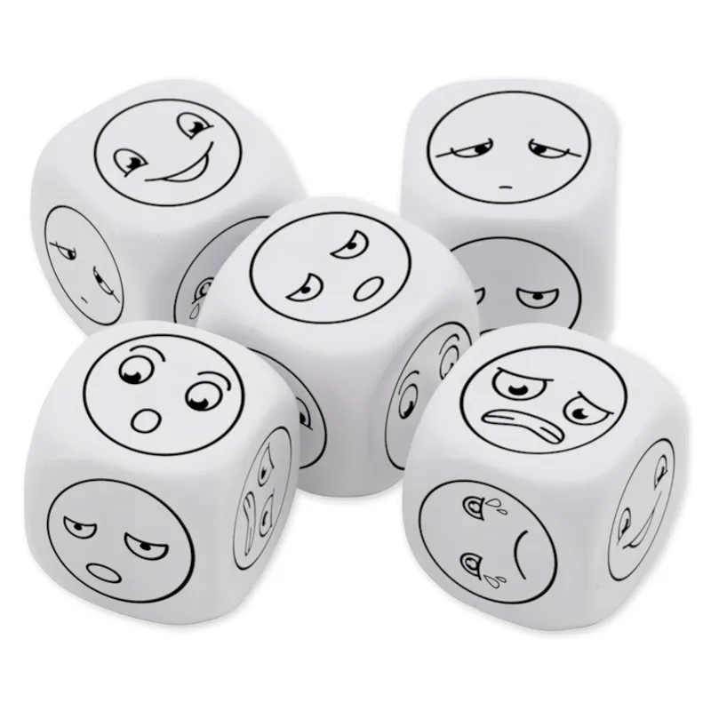 TimeTEX Würfel-Set Emotionen "6 Gesichter", 5-tlg.