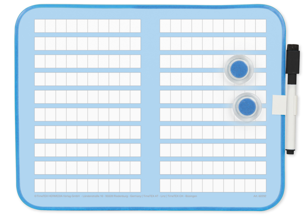Ardoise blanche magnétique Prima-Colori pour s’entrainer à compter