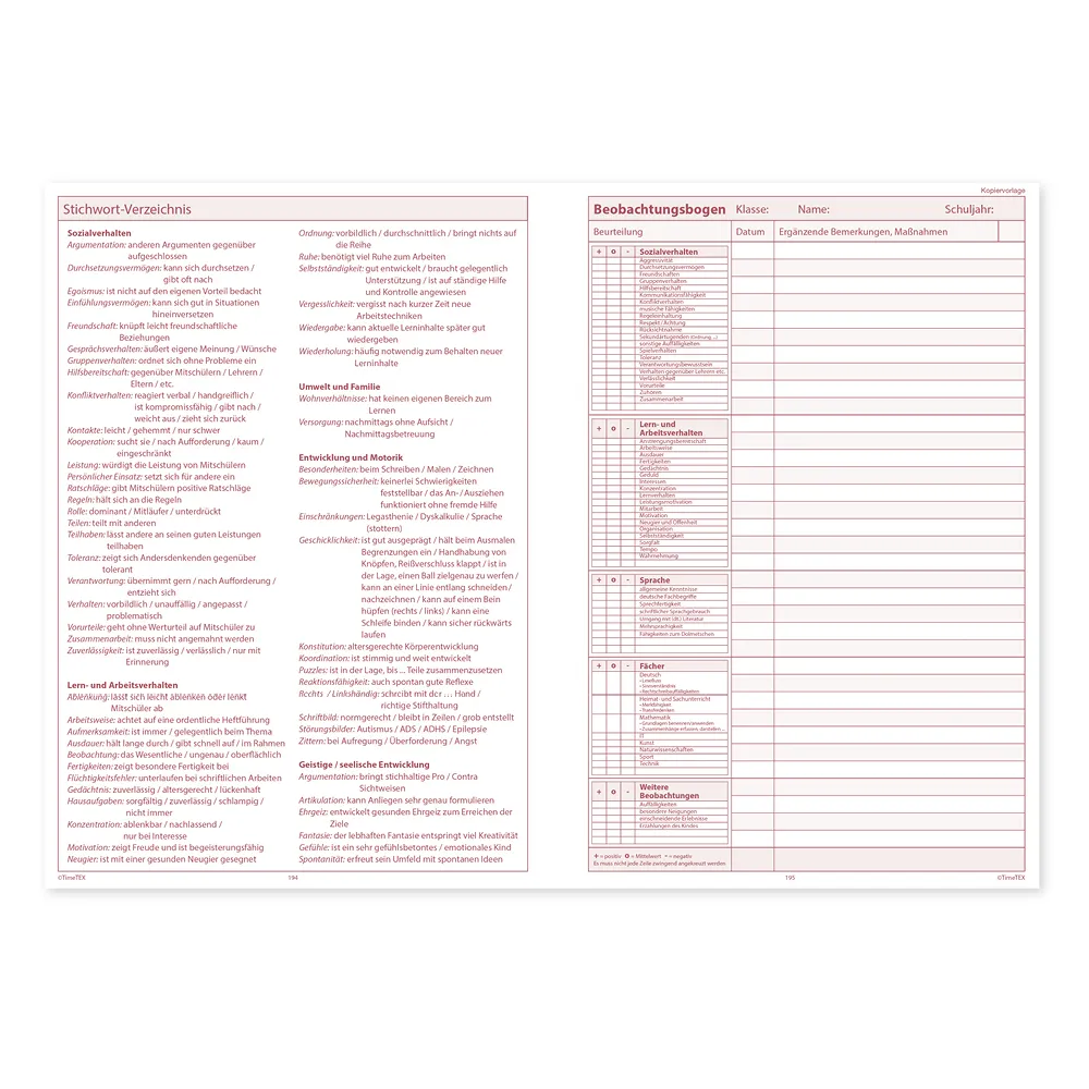 TimeTEX Sozial-Pädagogen-Schulplaner A5-Plus 2026/2027