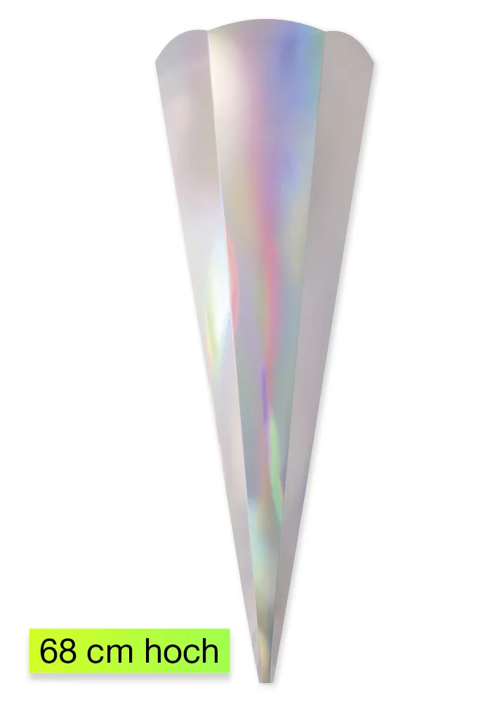 Schultüte "Metallic-irisierend", 68 cm hoch, 5 Stück