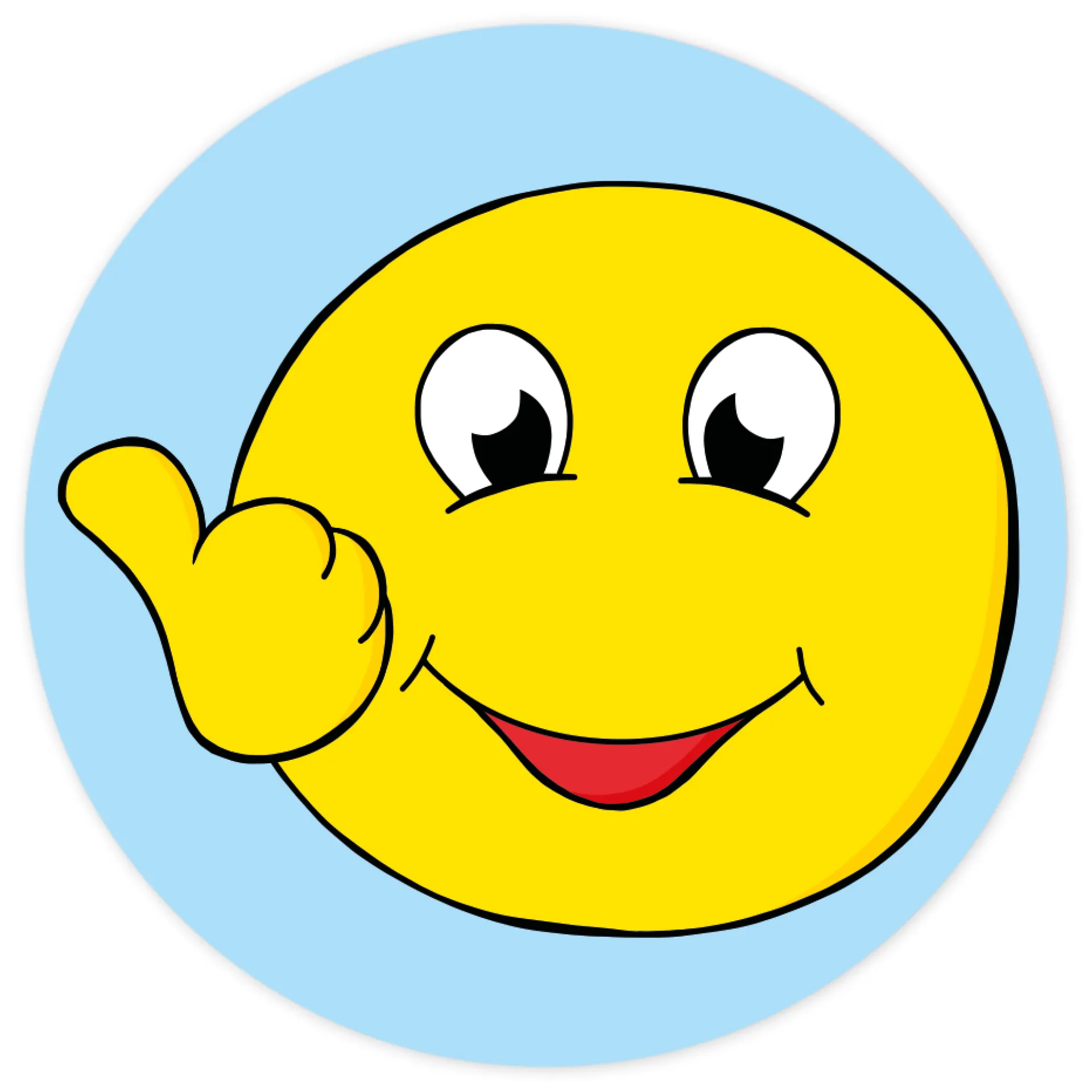 Naklejki pochwalne „Twarz i kciuki do góry” w pudełku z dozownikiem, 500 szt.