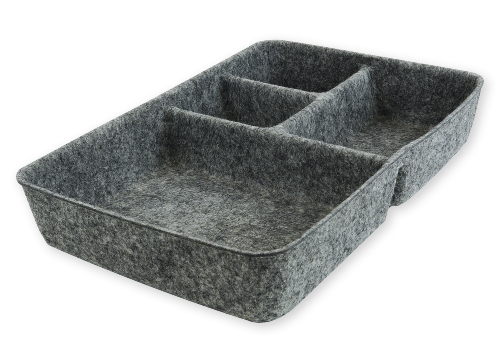 Hagemann Tisch-Organizer "Filzi" aus Filz, grau