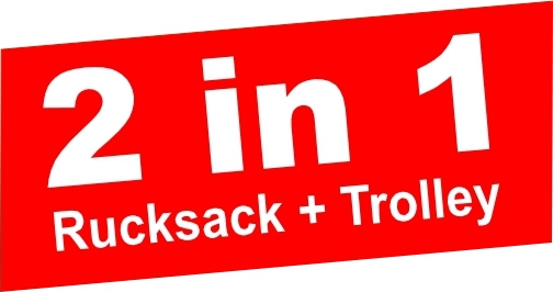 TimeTEX Rucksack-Trolley "Bimobil II", mocca, Nylongewebe II./SO