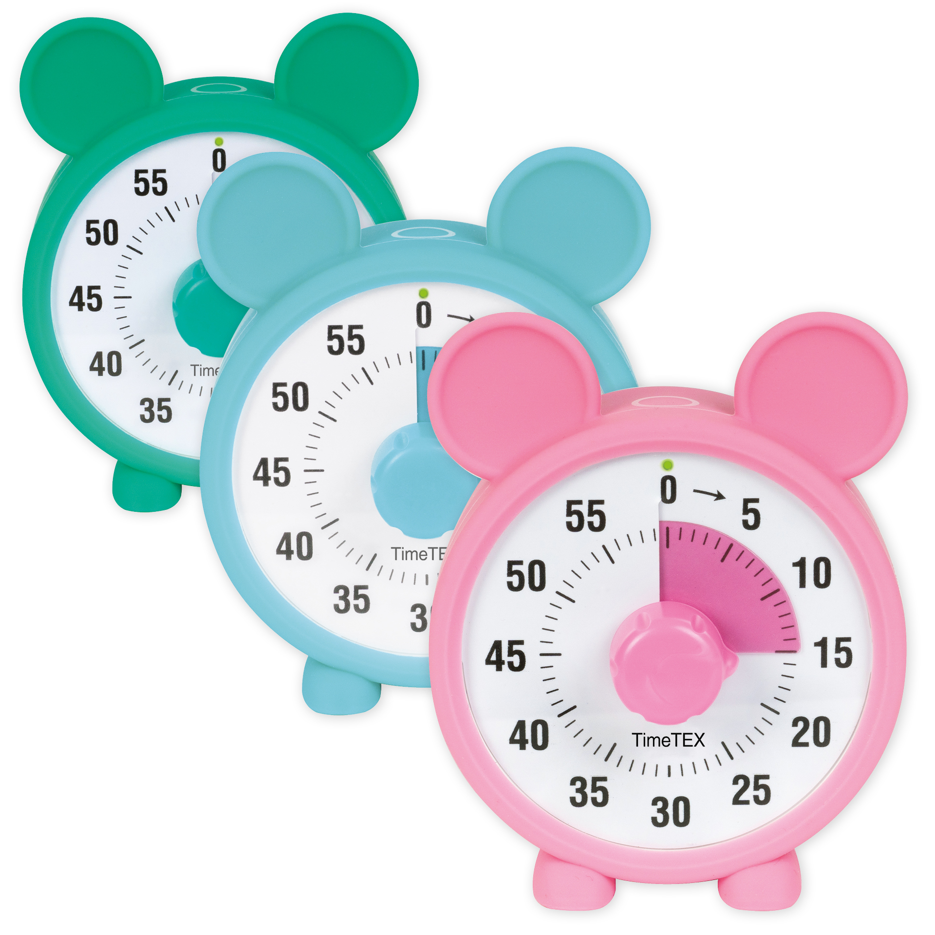 TimeTEX Zeitdauer-Uhr - Timer - Countdown-Uhr - Stoppuhr - Rücklaufuhr "lautlos" Maus