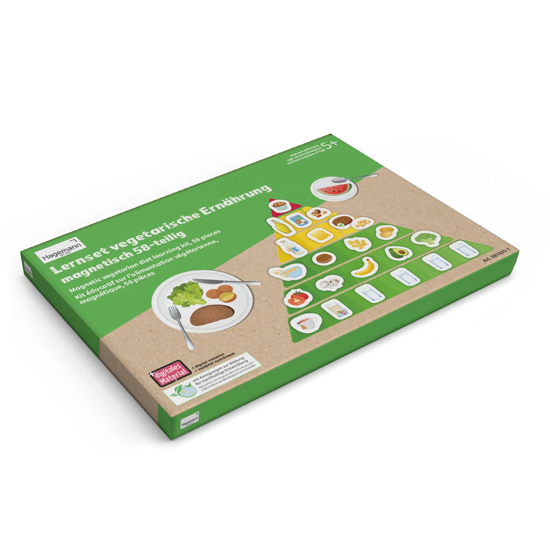 Lernset "Vegetarische und vegane Ernährung", magnetisch, 61-tlg.