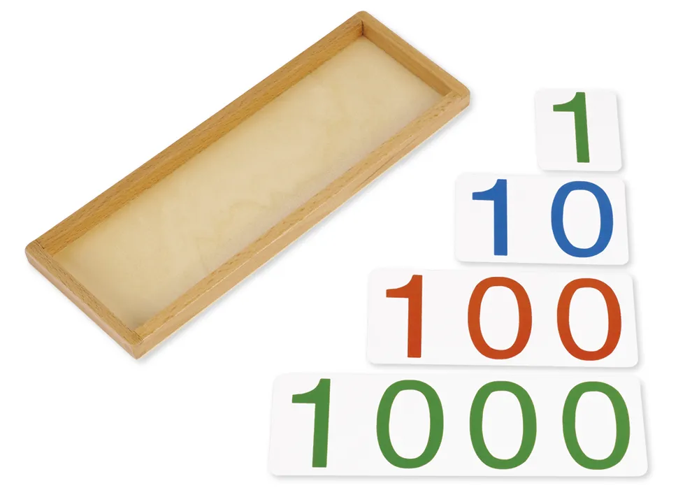 TimeTEX - Numerele 1-1000 pentru introducerea sistemului zecimal, în tăviță "Montessori Premium"