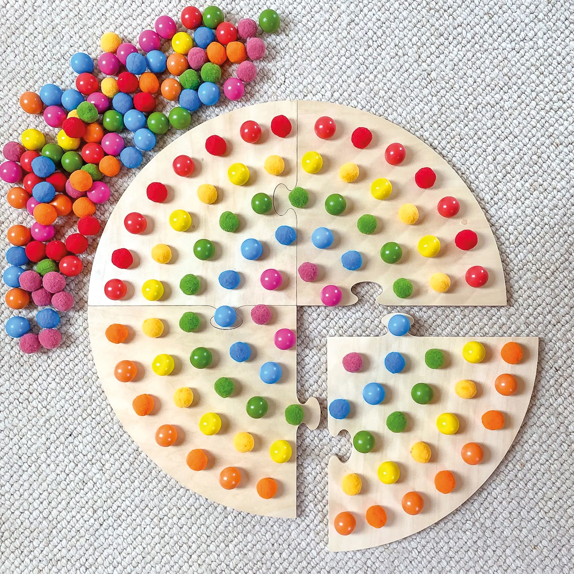 Legespiel "Regenbogen-Legekreis", 184-tlg.