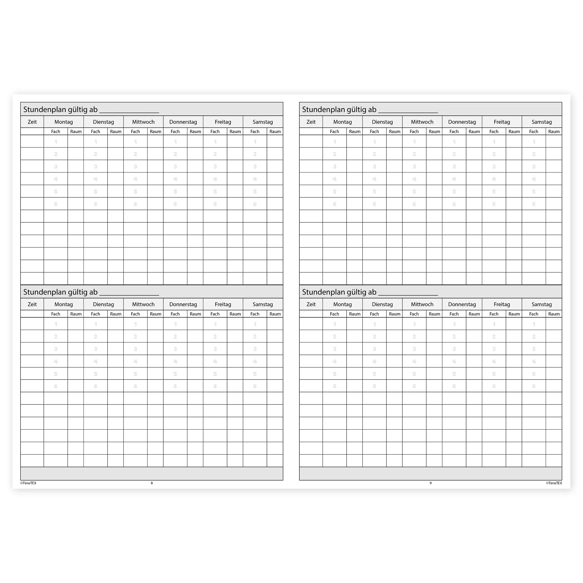 TimeTEX Klassenbuch A4-Plus, Sekundarstufe + Grundschule