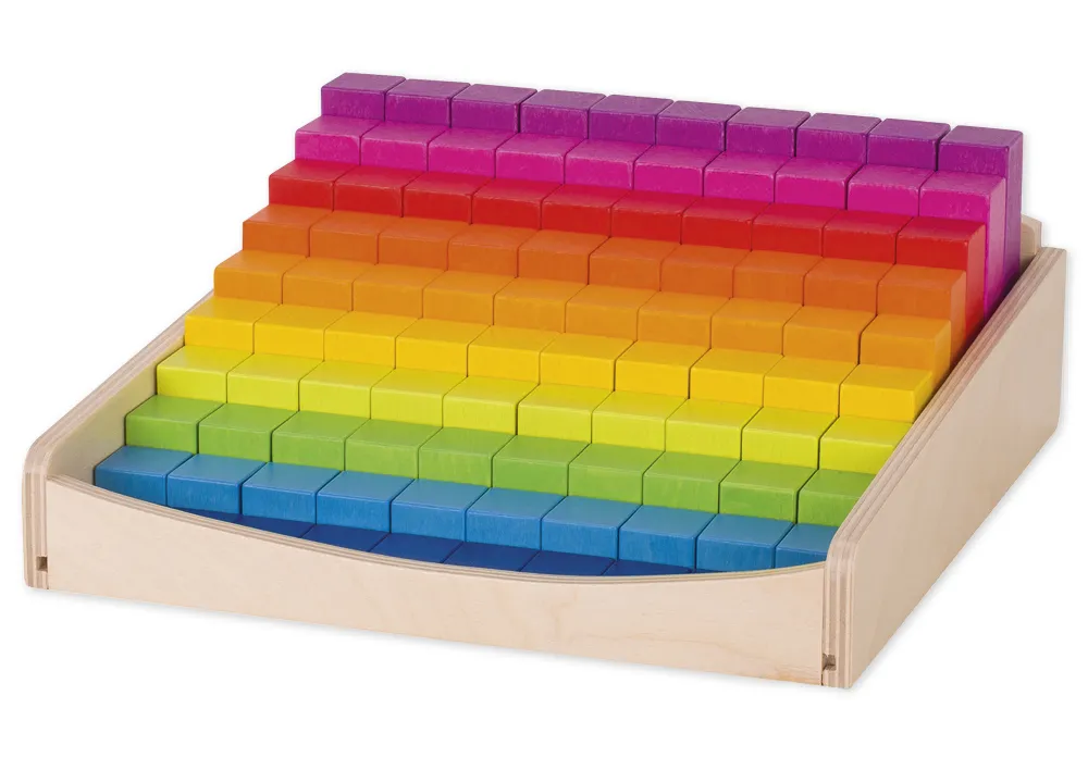 Rechenstäbe in Regenbogenfarben, 100-tlg.