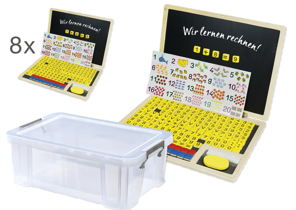 Klassensatz Rechen-Klapp-Computer, 8-tlg., in Box | 92262