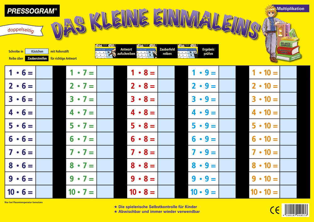 TimeTEX Zaubertafel "Mathematik" Kleines 1 x 1 TimeTEX Zaubertafel "Mathematik" Kleines 1 x 1