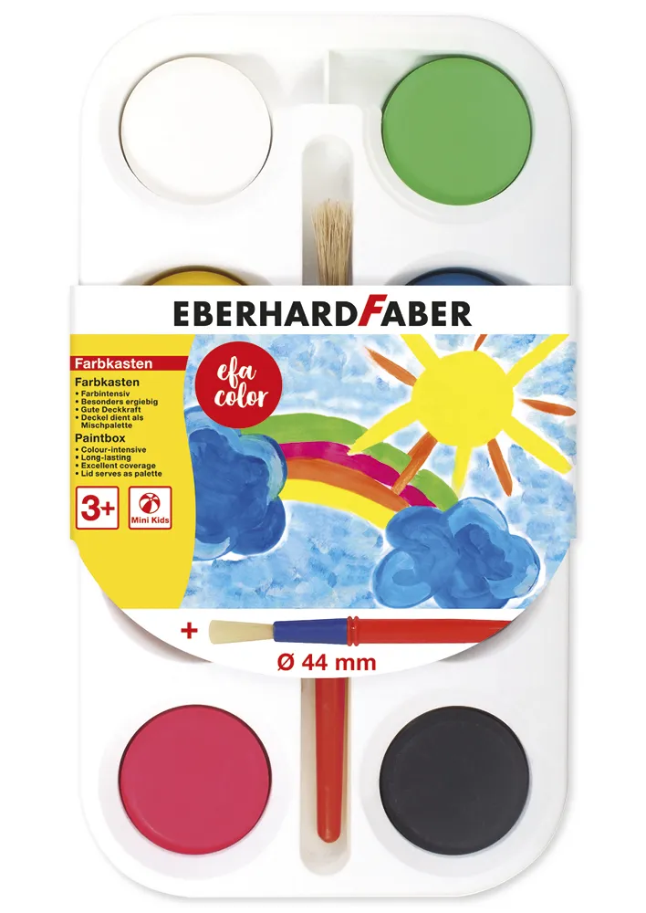 efa color Farbkasten, 8 Farben, 44 mm ø