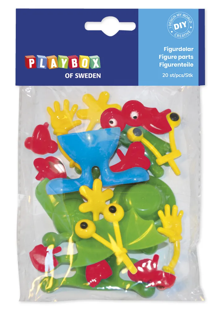 Set Figurenteile für Knetfiguren, Kunststoff, 20 Stück
