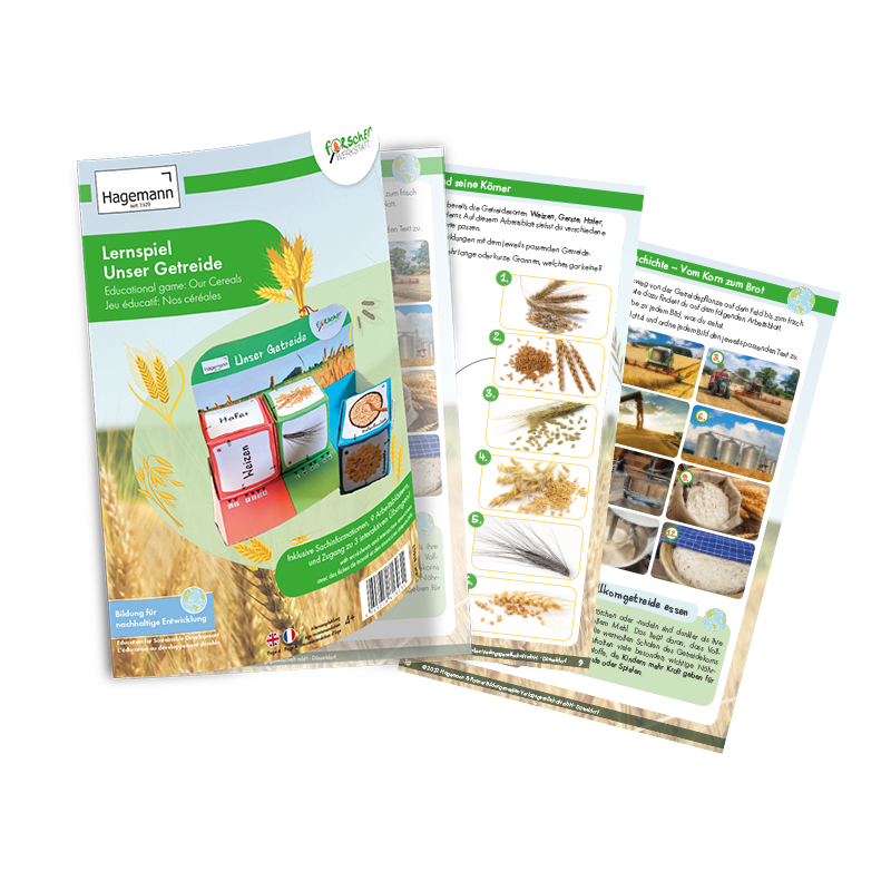 Lernspiel-Würfel "Unser Getreide", 5-tlg.