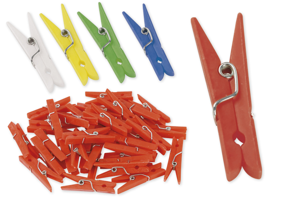 TimeTEX Kunststoff-Klammern 35 mm (für Markierungen), 50 Stück