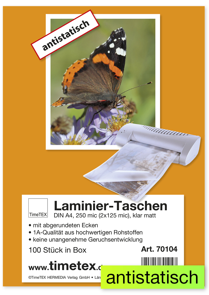 Lamineringsfickor A4 2x125 mic matta, 100 st