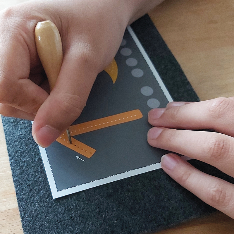 Prickelkarten "Zahlen 0-10", DIN A6, 22 Stück