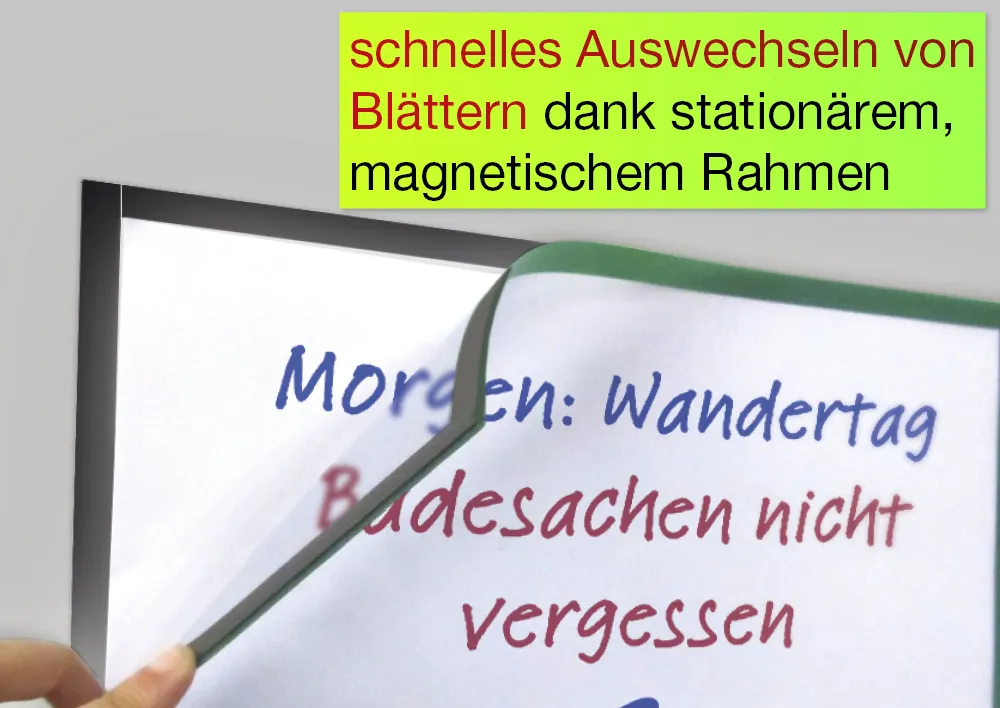 Magnetyczna ramka składana TimeTEX A4, kolorowa, samoprzylepna tylna strona, 2 szt.