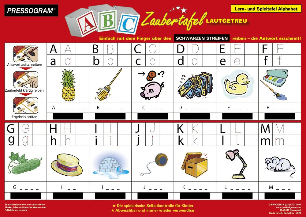 TimeTEX Zaubertafel "ABC" Lautgetreue Worte