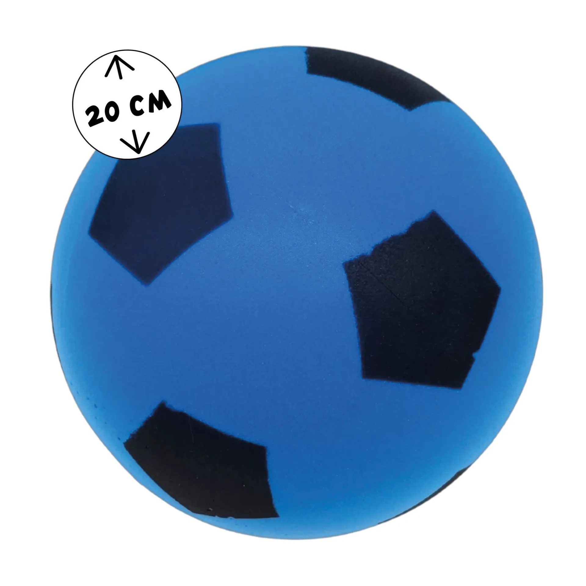 Schaumstoff-Ball, blau-schwarz, 20 cm ø
