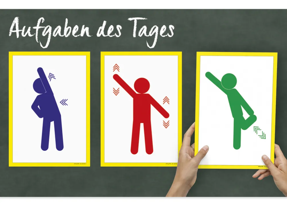 Planșe XL cu activități, A4, "învățare prin mișcare", magnetice, 26 de piese