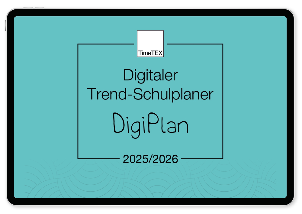 TimeTEX Digitaler Trend-Schulplaner DigiPlan 2025/2026, lagune