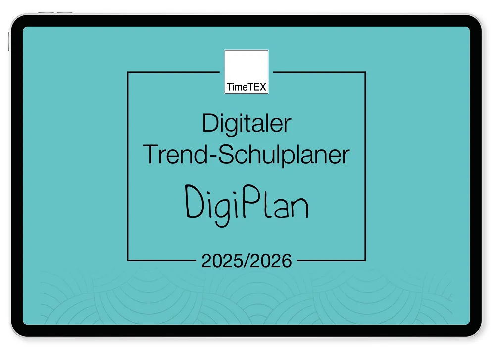 TimeTEX Digitaler Trend-Schulplaner DigiPlan 2025/2026, lagune