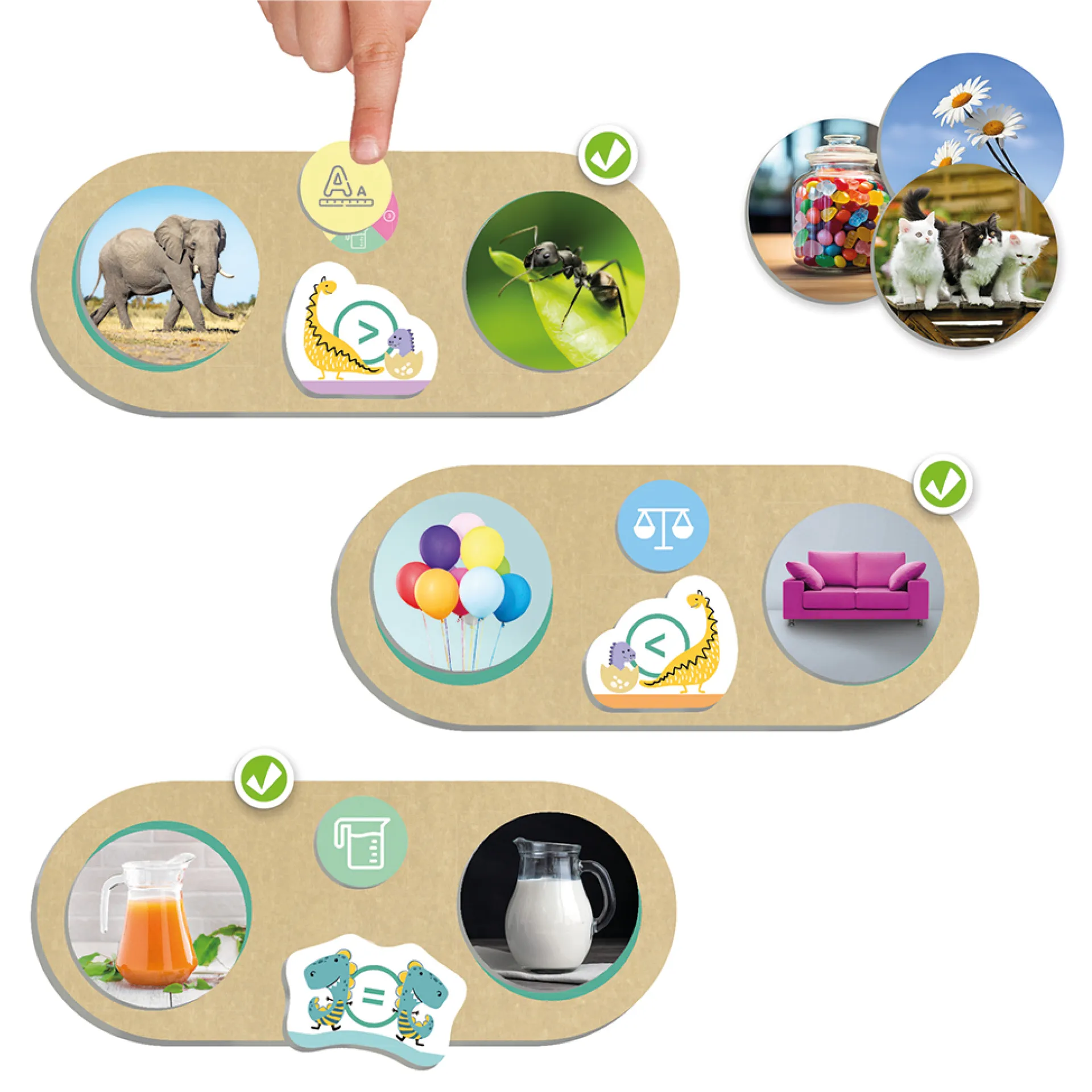 Lernspiel "Vergleiche mit Dinos", 96-tlg.