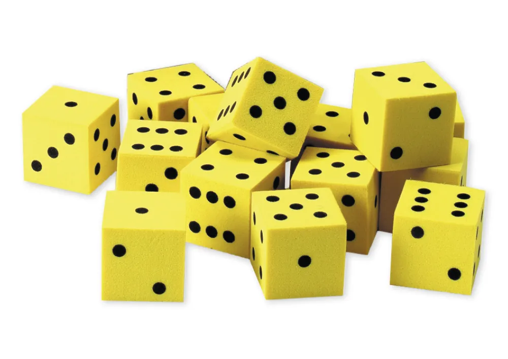 Tärningsset av skum, 200 stycken, 17 mm, med ögon