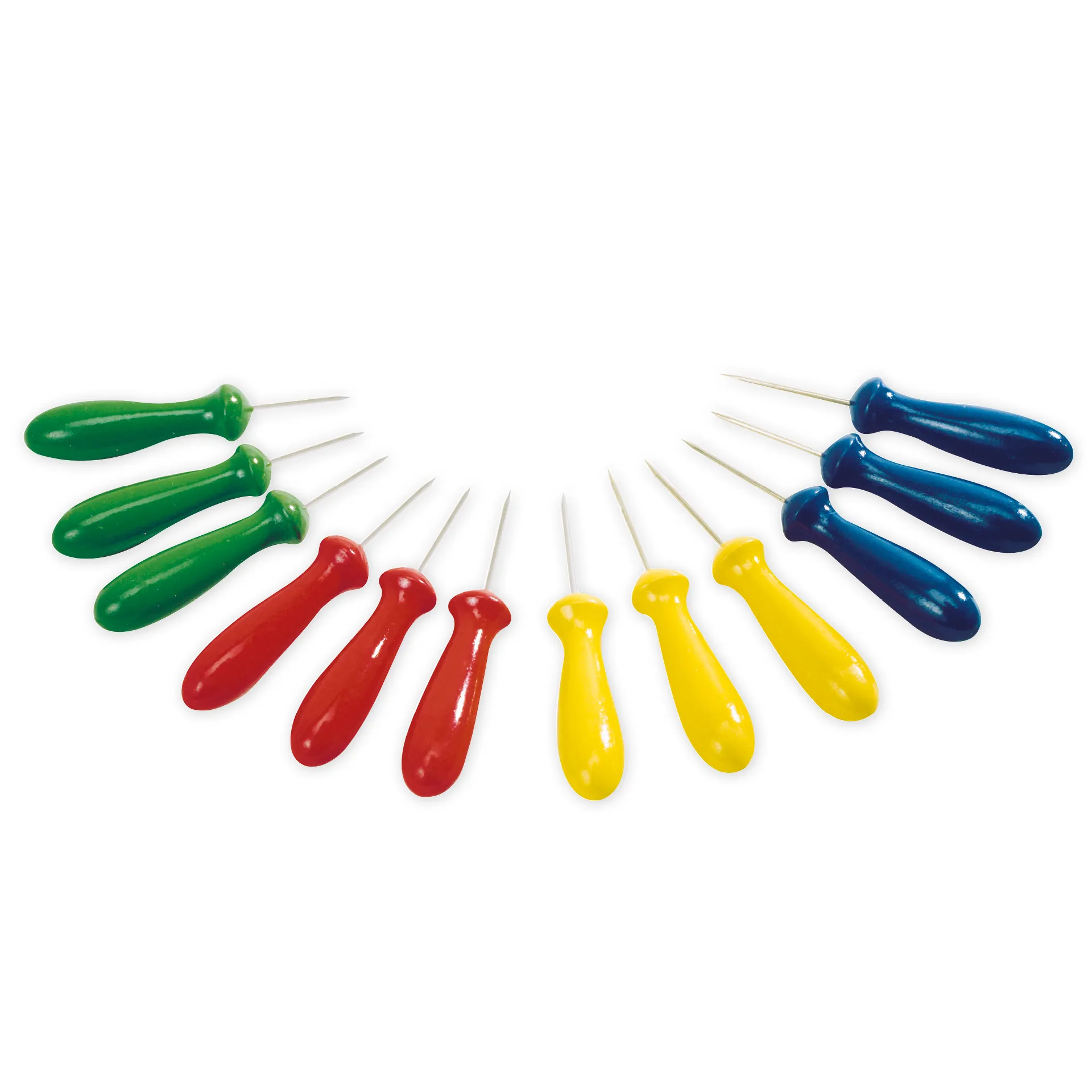 Set d'aiguilles à piquer 4 couleurs, 10,0 cm, 12 pièces