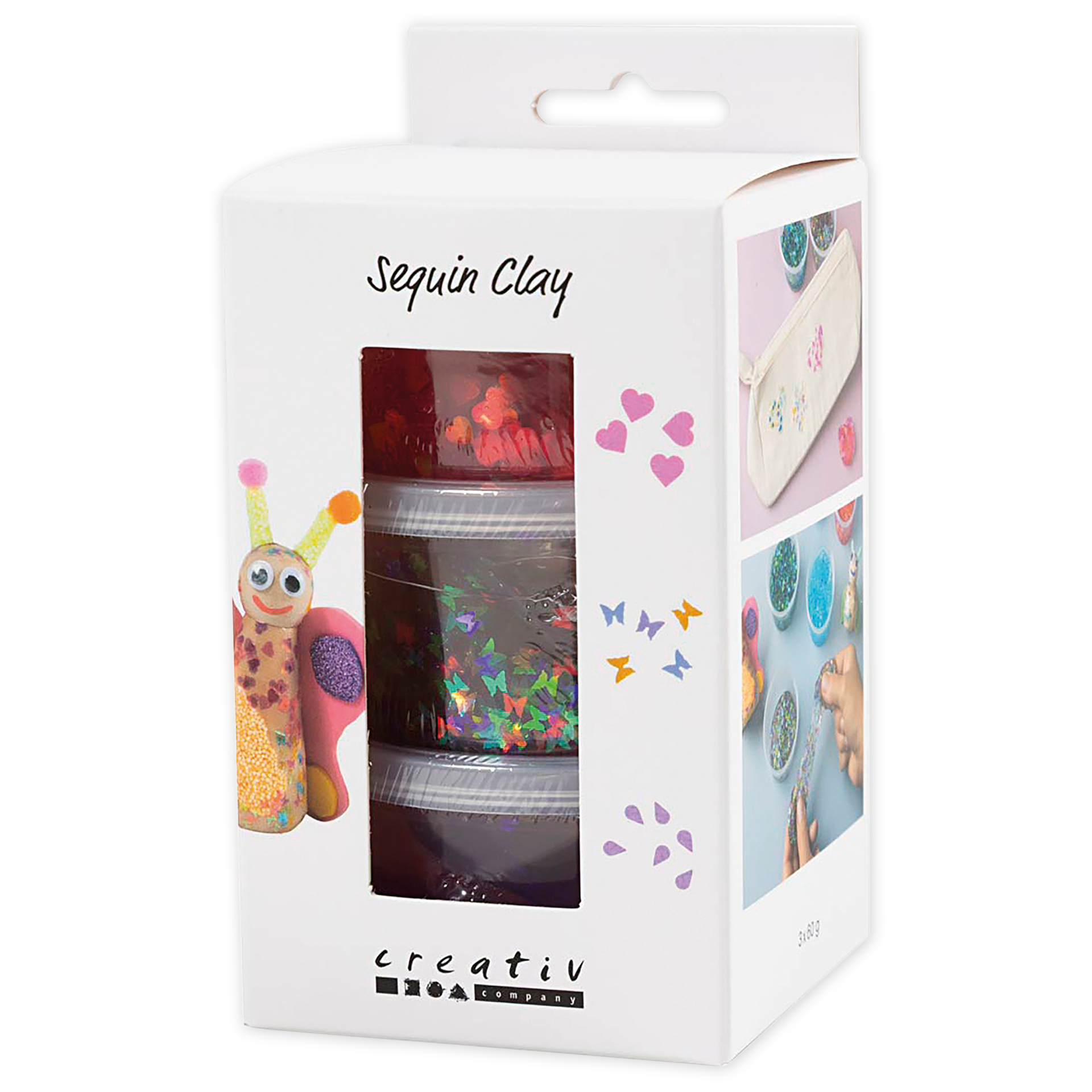 Hagemann Sequin Clay Modelliermasse, 3x 60 g