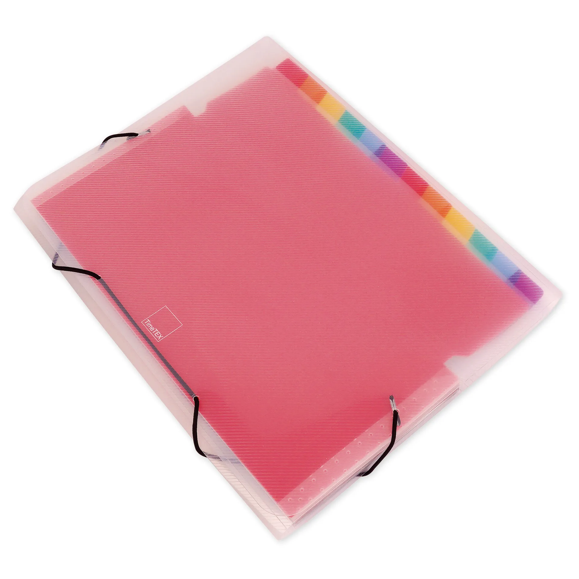 Trieur extensible transparent TimeTEX, format A4-Plus, compartiments colorés