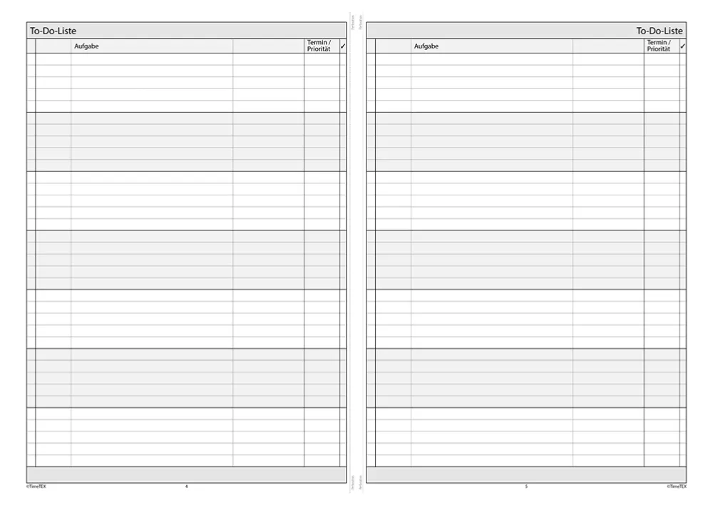 TimeTEX Heft To-Do-Listen A4, 32 Seiten