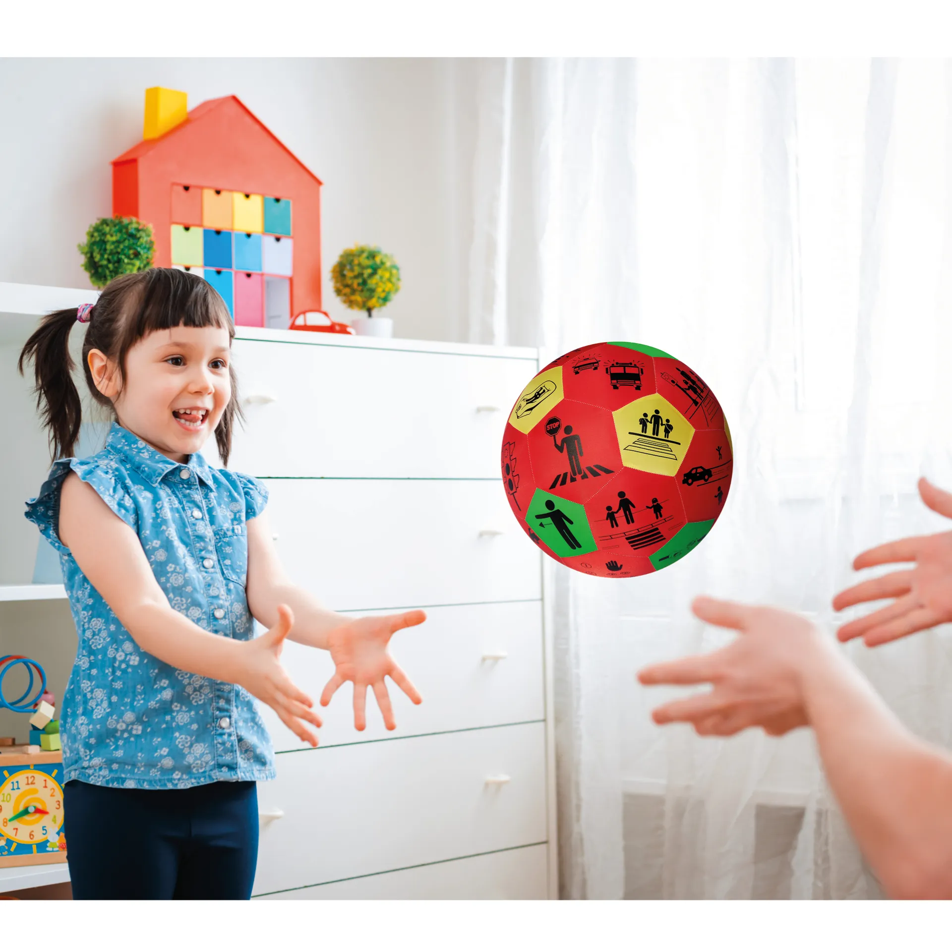 Pædagogisk spillebold "Pello" - trafikundervisning