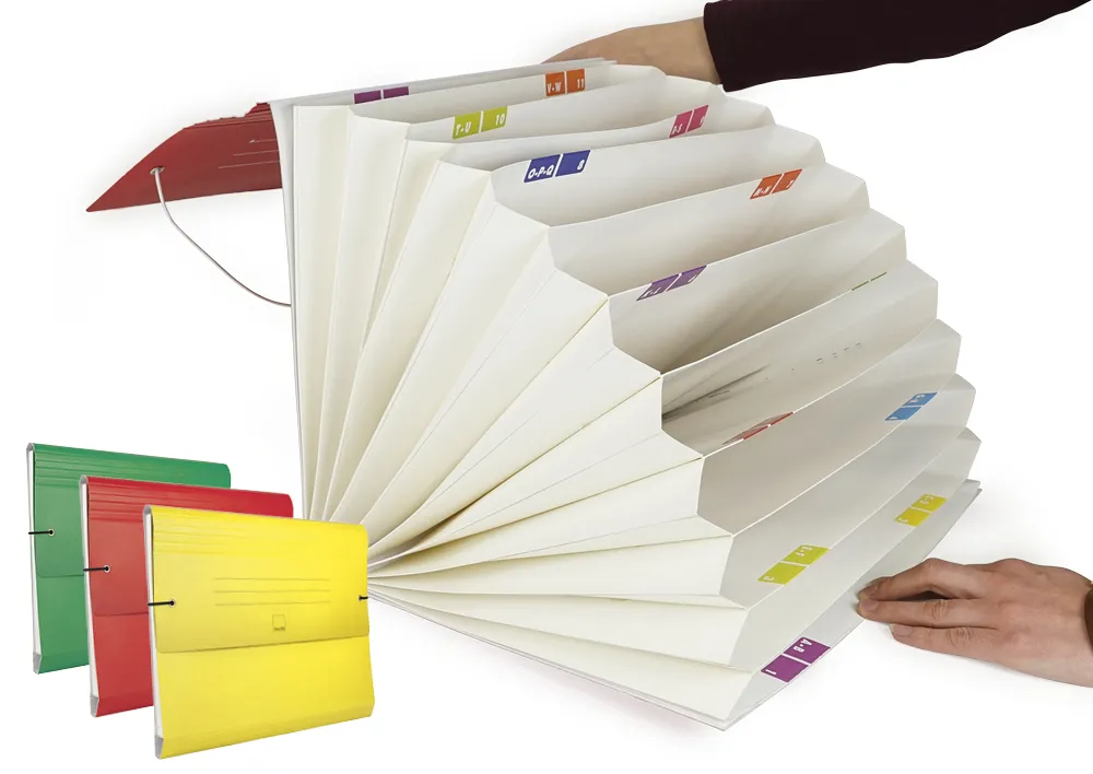 Fächermappe aus Pappe A4-Plus, farbig