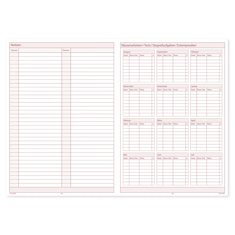 TimeTEX Fachlehrer-Planer A4-Plus 2026/2027