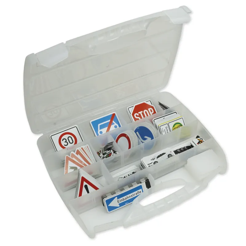 Verkehrs-Komplett-Set, magnetisch, 124-tlg. im Koffer