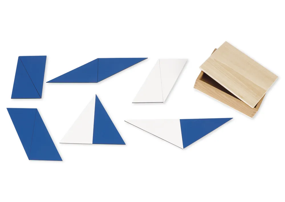 TimeTEX 12 blauwe driehoeken "Montessori Premium"