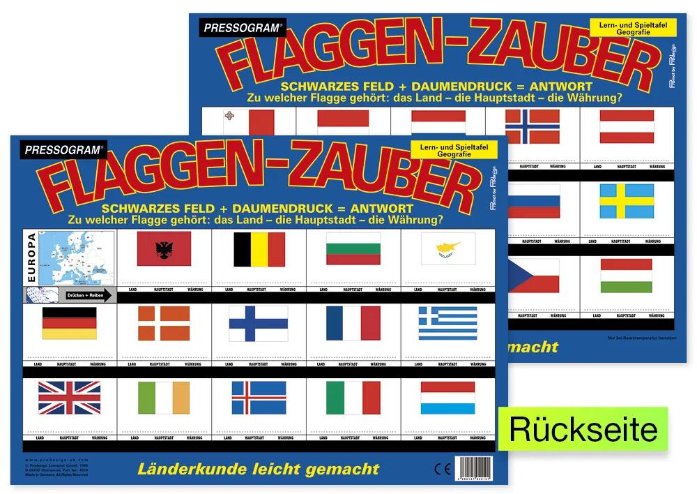 TimeTEX Zaubertafel "Flaggen-Zauber" Europa