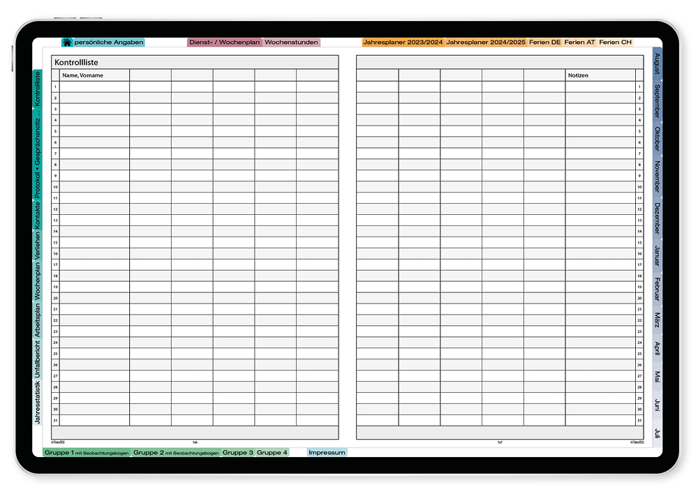 TimeTEX Digitaler KiTa-System-Planer DigiPlan 2025/2026