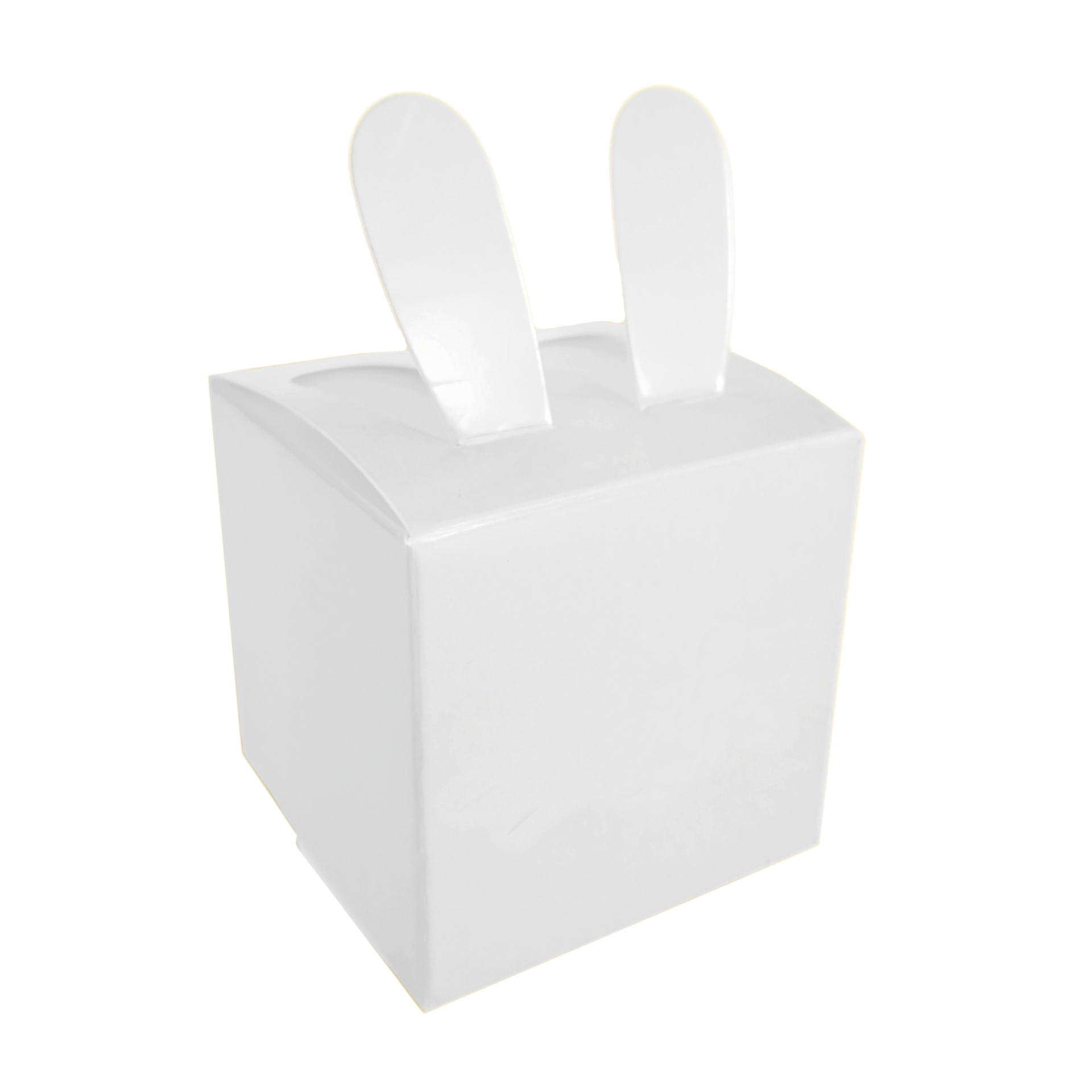 Papp-Boxen "Häschen", weiß, 12 Stück