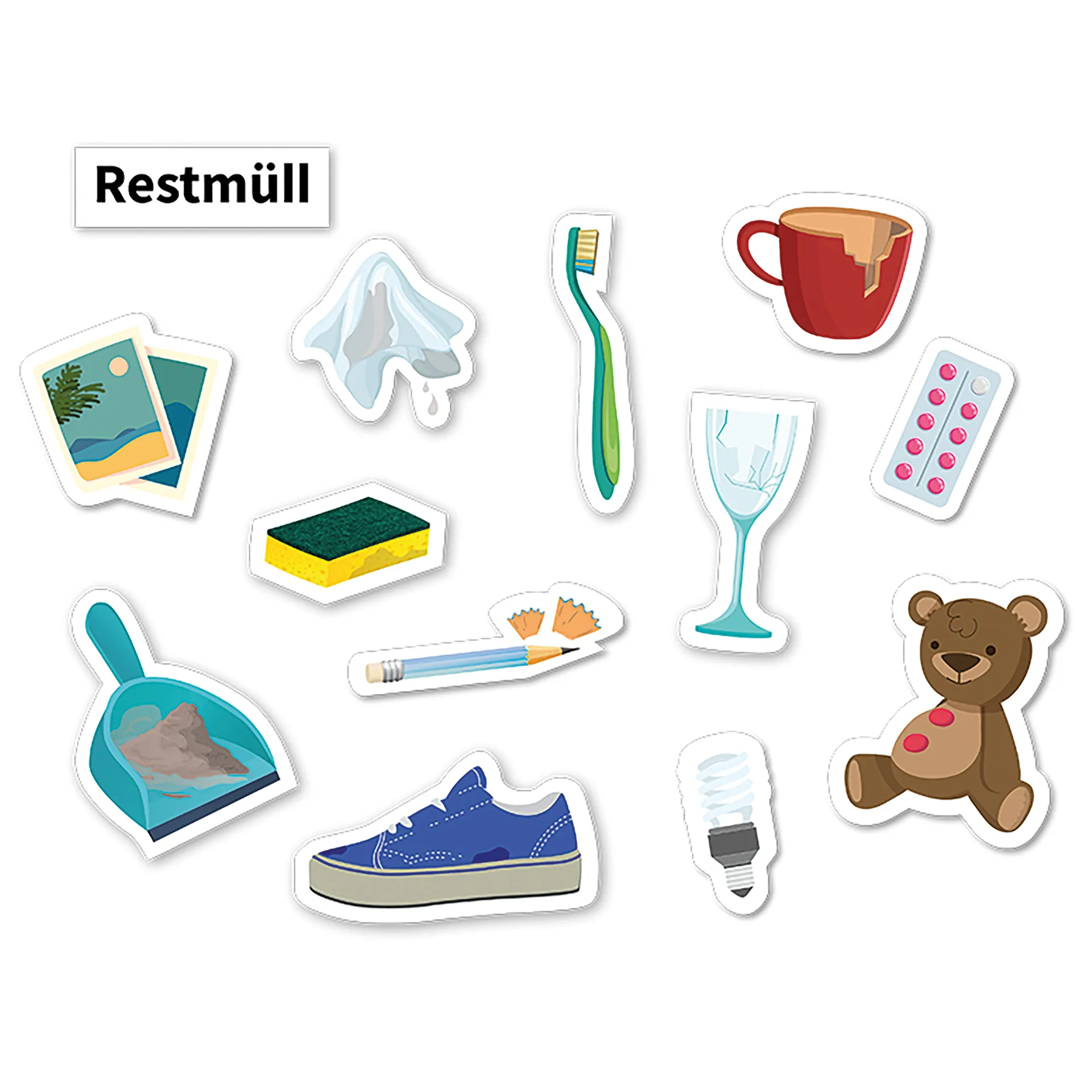 Müll vermeiden, Müll trennen & Abfallpyramide, magnetisch, 79-tlg.