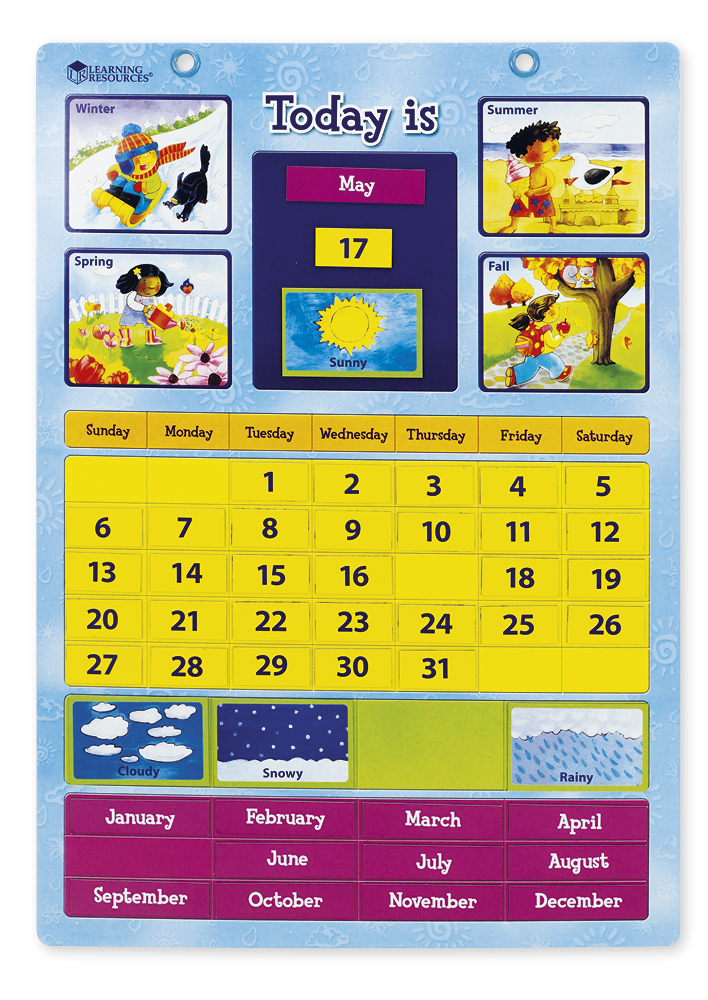 Lern-Kalender Englisch, magnetisch, ca. 30,5x42 cm