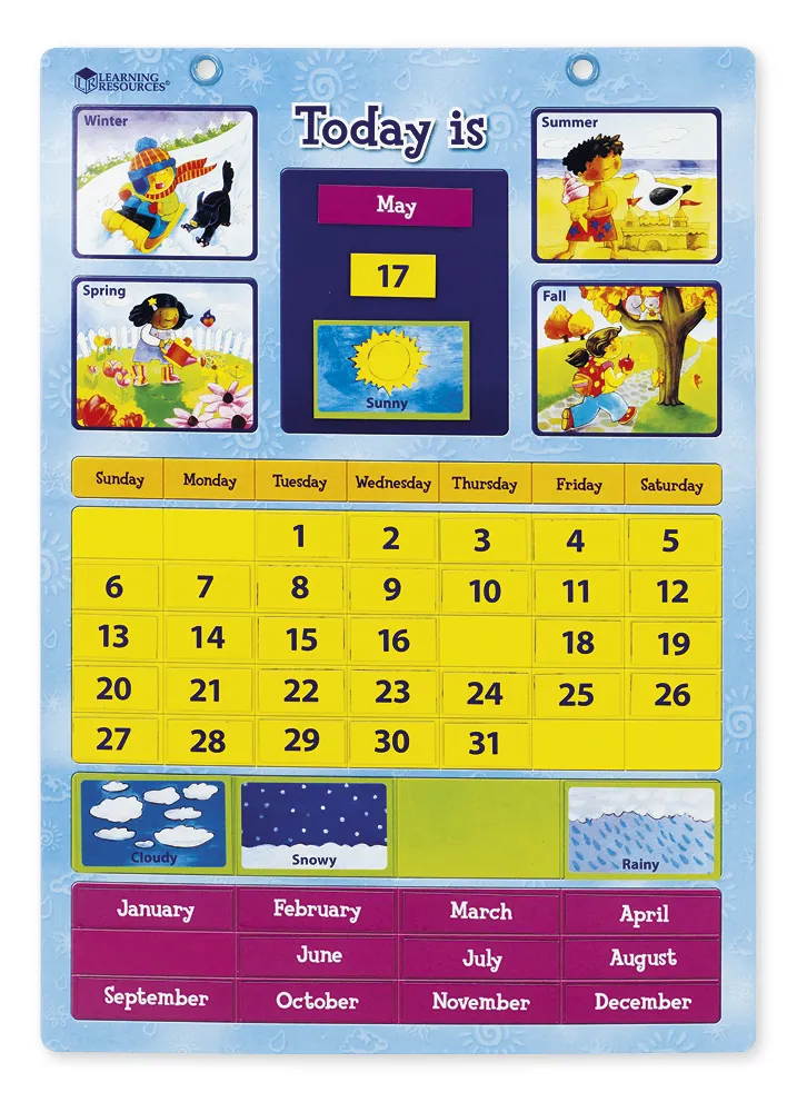 Lern-Kalender Englisch, magnetisch, ca. 30,5x42 cm