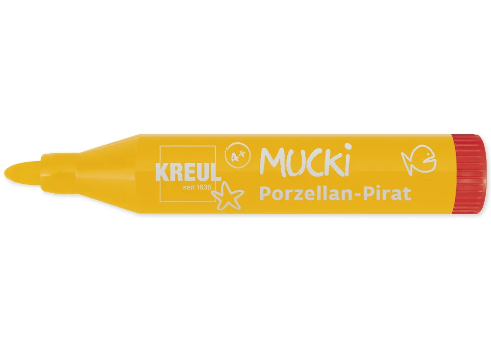 MUCKI Porzellan-Stifte kurz, Strichstärke 2-5 mm, 5 Stück