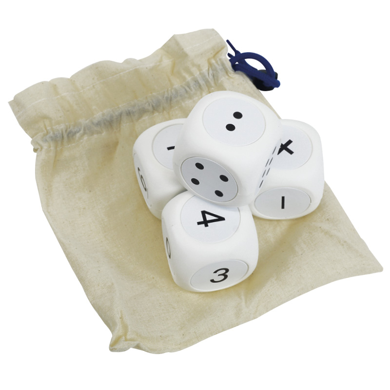 TimeTEX Mathe-Würfel XL im Beutel, 4-tlg., 5 cm