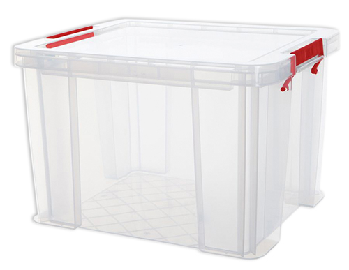 Kunststoff-Box stapelbar, transparent, 36 Liter