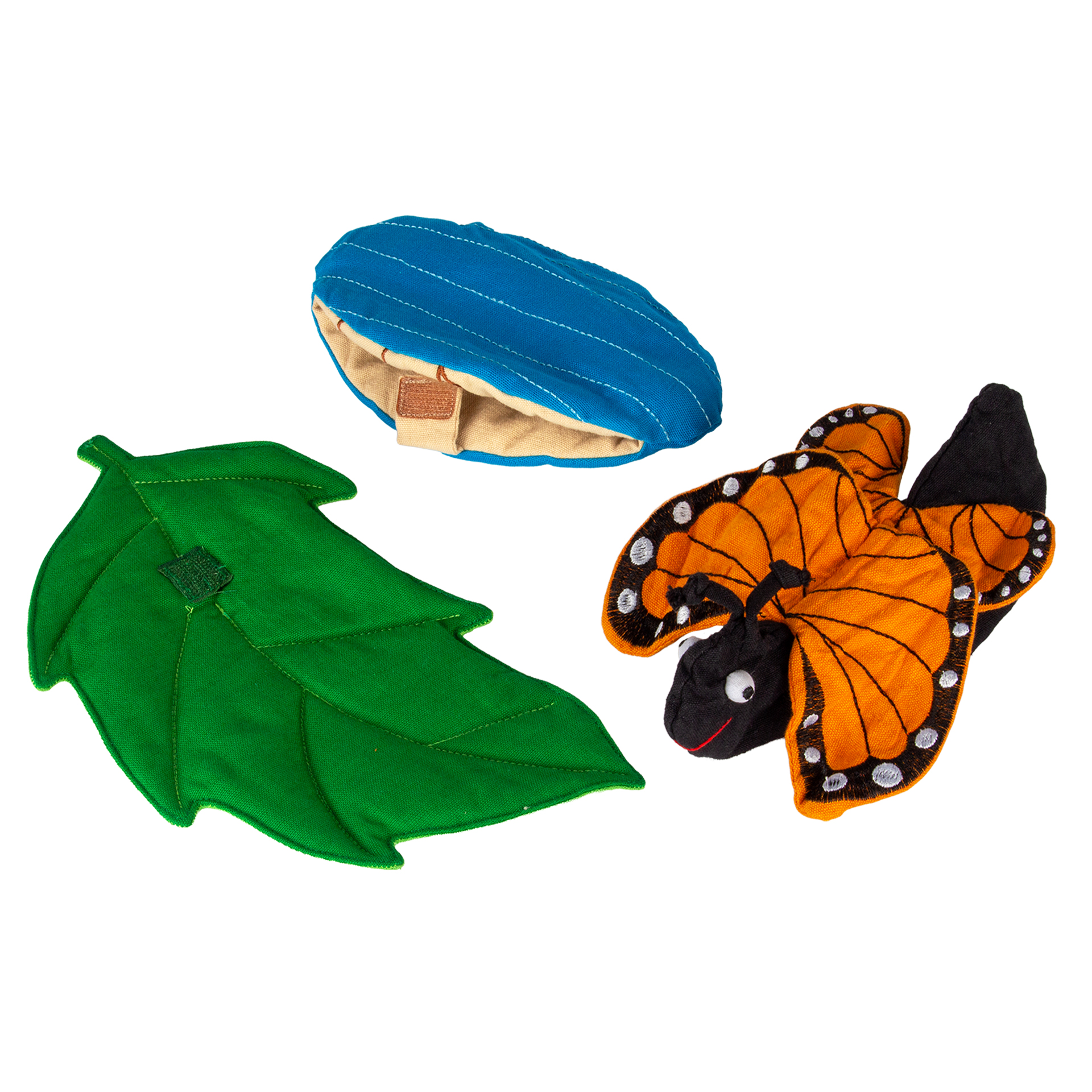 Levenscyclus vlinder, stoffen model, 3-delig