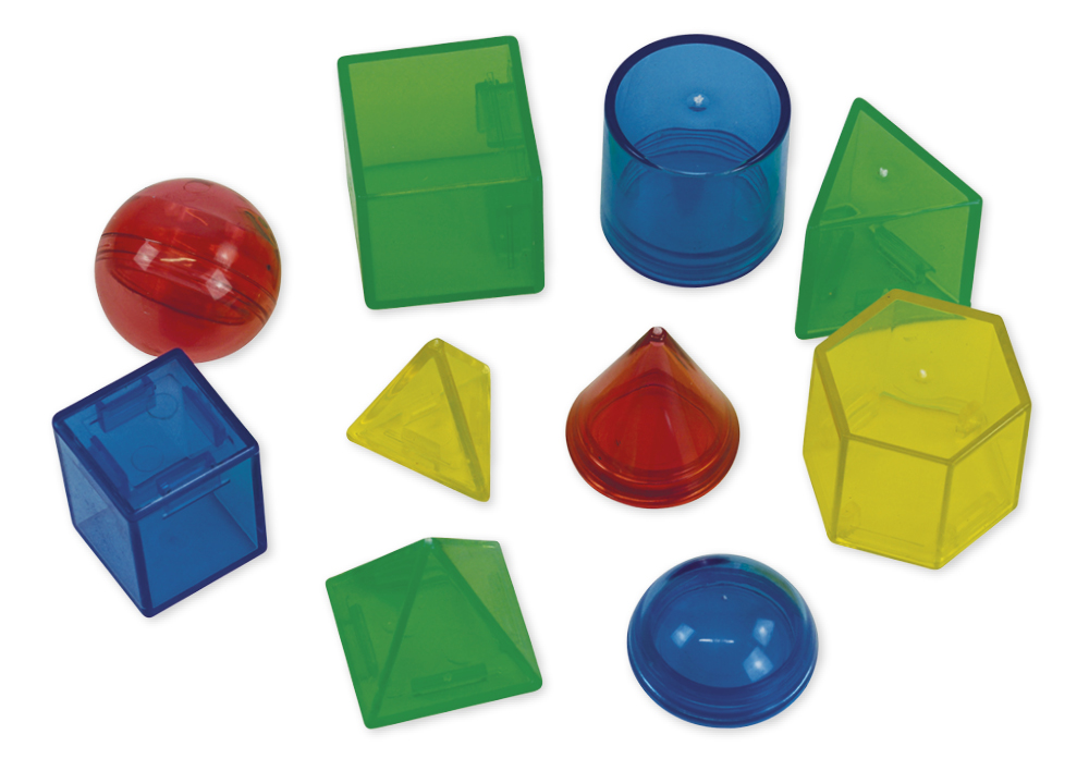 Sæt med mini geometriske legemer gennemsigtige, 40 styk. Sæt med mini geometriske legemer gennemsigtige, 40 styk.